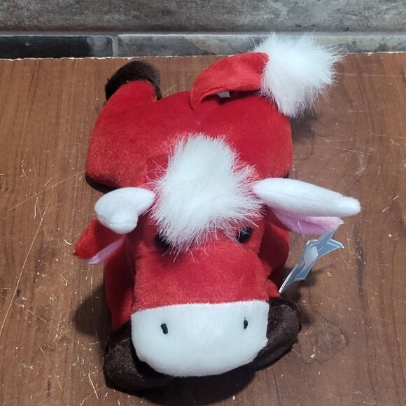 Oy Snort The Bull Red Plush Toy Stuffed Animal - Picture 2 of 10